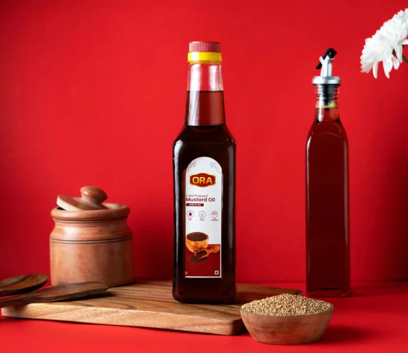 Cold-Pressed Mustard Oil – All-Natural, Nutritious & Cholesterol-Free (1L bottle)