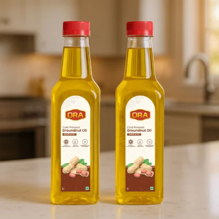 Cold-Pressed Groundnut Oil – 100% Natural, Rich Flavor, Healthy Choice (1+1 Litre Pack)