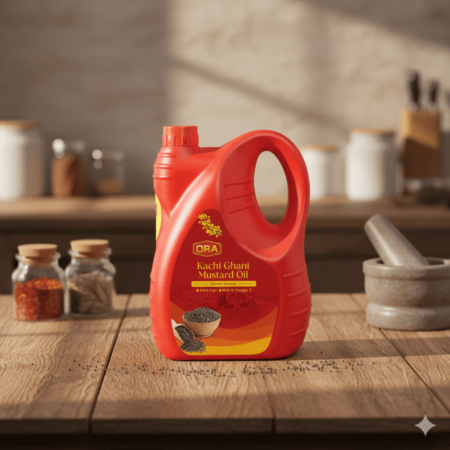 Sresth Ora Kachi Ghani Mustard Oil 5L Family Combo (5L Jar )