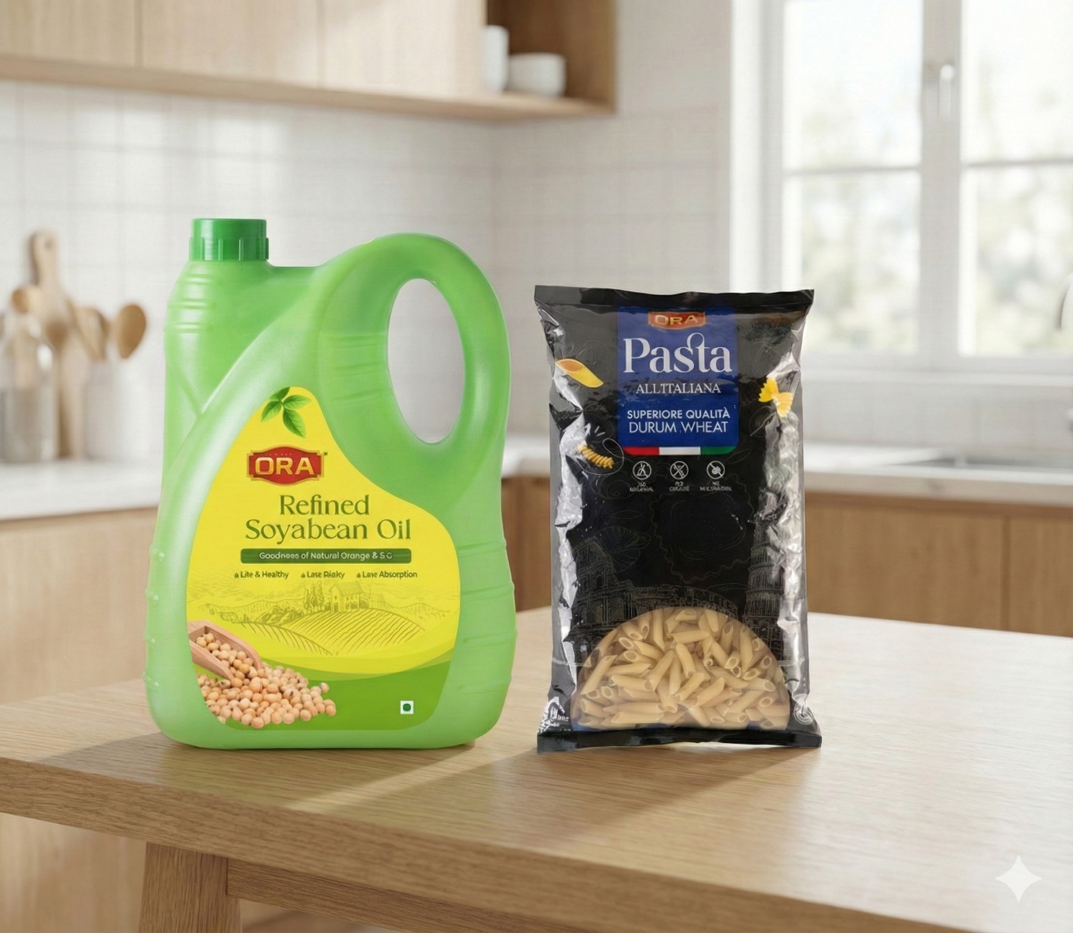 5 liters of Soyabean oil + 1Kg of Penne Pasta Combo 5 liters of Soyabean oil + 1Kg of Penne Pasta Combo